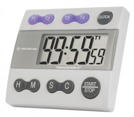 Digi-Sense 08649-10 Four-Channel Jumbo-Display Clock/Timer-