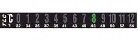 Digi-Sense 09035-46 Reversible 13-Point Horizontal Temperature Label, 75 to 97&amp;deg;F-