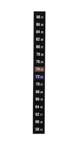 Digi-Sense 09037-19 Reversible 16-Point Vertical Temperature Label, 26 to 56&amp;deg;F-