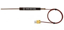 Digi-Sense 18526-02 Type K Thermocouple Probe with mini-connector, 6 x 0.19&amp;quot;, grounded-