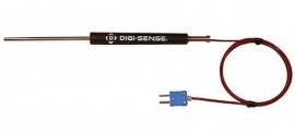 Digi-Sense 18526-04 Type T Thermocouple Probe with mini-connector, 6 x 0.19&amp;quot;, grounded-