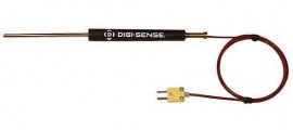 Digi-Sense 18526-05 Type K Thermocouple Probe with mini-connector, 6 x 0.19&amp;quot;, ungrounded-