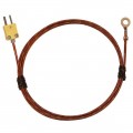Digi-Sense 18526-38 Type K Bolt On Thermocouple Probe with mini connector, #6 screw, 36&amp;quot; ext-