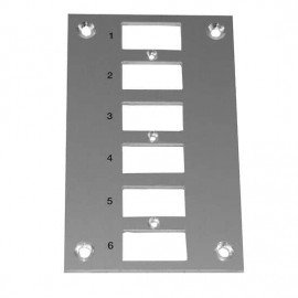 Digi-Sense 18527-44 Thermocouple Connector Mounting Panel, vertical, 6 circuits-