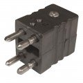 Digi-Sense 18527-58 Type-J Standard Dual Thermocouple Connector, male-