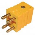 Digi-Sense 18527-62 Type-K Standard Dual Thermocouple Connector, male-