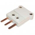 Digi-Sense 18527-84 White ANSI Male RTD Connector, 3-blade-