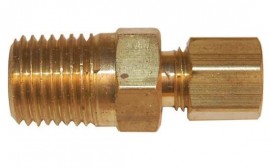 Digi-Sense 18527-98 Brass Compression Fitting, 1/4&amp;quot; dia, 1/8&amp;quot; NPT (M)-