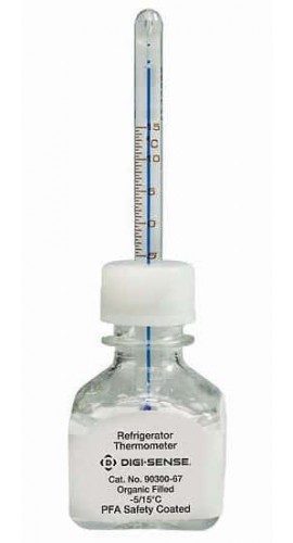 Digi-Sense 90300-67 Safety-Coated Refrigerator Verification Thermometer, -5 to 15&amp;deg;C-