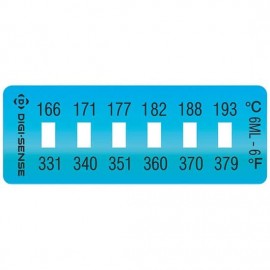 Digi-Sense 90308-96 Irreversible Temperature Label, 6-Point, 331 to 379&amp;#176;F-