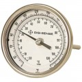Digi-Sense 90536-01 Silicone-Free Back-Connect Bimetal Thermometer, 0 to 250&amp;deg;F, 24&amp;quot; Stem-