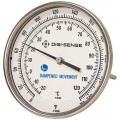 Digi-Sense 90550-69 Dampened Back-Connect Bimetal Thermometer, 0 to 250&amp;deg;F, 24&amp;quot; Stem-