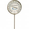 Digi-Sense 90550-93 Bottom-Connect Bimetal Thermometer with Dampened Movement, 0 to 250&amp;deg;F, 24&amp;quot; Stem-