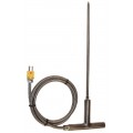 Digi-Sense 93601-84 Type-K Heavy-Duty Probe with Mini Connector, 10&quot;, 0.25&quot; Diameter-