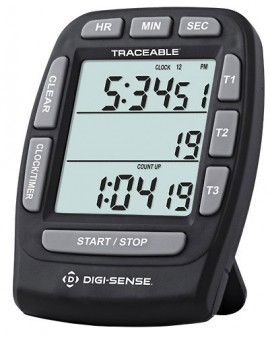 Digi-Sense 94440-00 Traceable Triple-Display Clock/Timer-