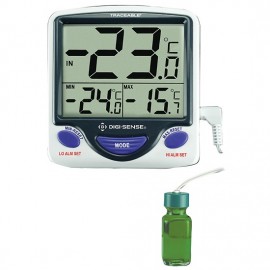 Digi-Sense 94460-82 Jumbo Fridge/Freezer Digital Thermometer, Bottle Probe, -58 to 158&amp;deg;F-
