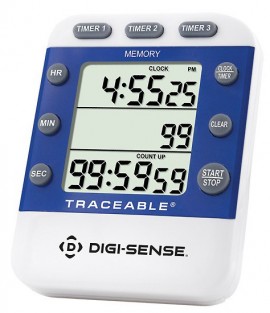 Digi-Sense 94461-23 Traceable Triple-Display 3-Channel Digital Timer-