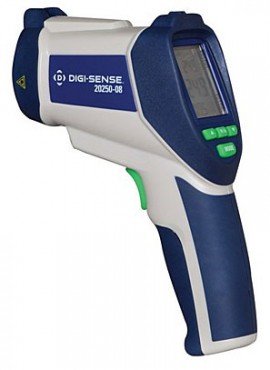 Digi-Sense WD-20250-08 Data-Logging IR Thermometer with NIST Traceable Calibration Certificate, T/C Input, 50:1-