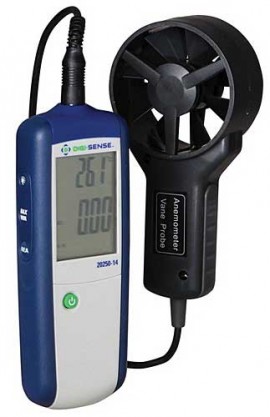 Digi-Sense WD-20250-14 Digital Vane Anemometer with NIST Traceable Calibration Certificate-