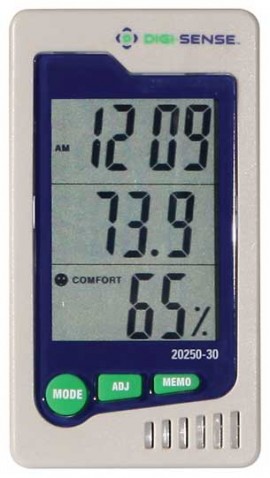 Digi-Sense WD-20250-30 Thermo-Hygrometer Indicator, 10 to 90% RH, 32 to 120&amp;deg;F-