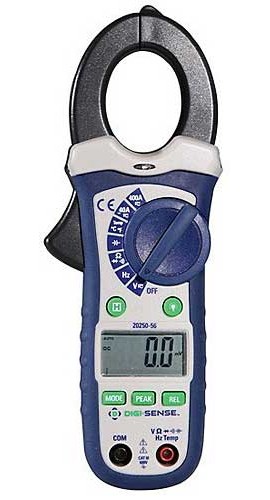 Digi-Sense WD-20250-55 Auto-Ranging Clamp Digital Multimeter, 400A, 1.19in -