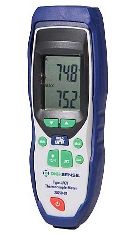 Digi-Sense WD-20250-91 Thermocouple Probe Thermometer with NIST Traceable Calibration Certificate, Type J/K/T-