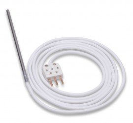 Dracal RTD-PT100-SIL-B RTD Pt100 Precision Class Sensor with high-temperature silicone cable coating and 3-pin connector for the RTD300 converter, &amp;frac13; DIN sensor, 3-wire-
