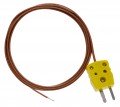 Dracal TMC-K-A-5 Pre-Wired Thermocouple Probe with Teflon insulation and bare welded point, 5&#039;, type K-