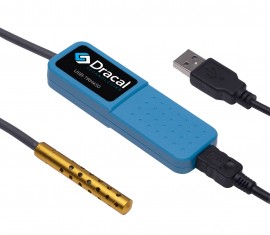 Dracal USB-TRH450-CAL High-Precision USB Temperature and Relative Humidity Sensor with aluminum probe, -40 to 257&amp;deg;F, &amp;plusmn;0.18&amp;deg;F-