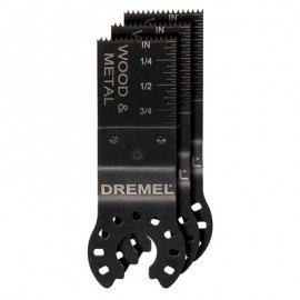 Dremel MM440B Multi-Max Wood Flush-Cut Oscillating Blades, 1.25" cutting depth, 3-pack-