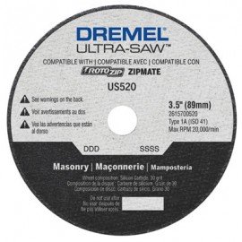 Dremel US520-01 Ultra-Saw Masonry Cutting Wheel, 3.5&quot;-