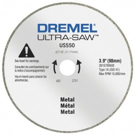 Dremel US550-01 Ultra-Saw Diamond-Grit Metal Rotary Blade, 3.9&amp;quot;-