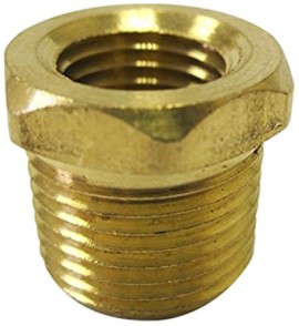 Dwyer 110-BA Brass Pipe Bushing Fitting, &amp;frac14;&amp;quot; male NPT to &amp;frac18;&amp;quot; female NPT-