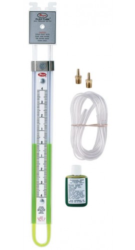 Dwyer 1223-8-w/M U-Tube Manometer (4-0-4"w.c.) using water or mercury-