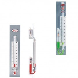 Dwyer 1235-20-D Well-Type Manometer, Panel Mount (0-20"w.c.) using red gauge fluid-