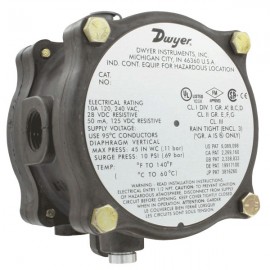 Dwyer 1950G-5-B-120-NA Explosion-Proof Differential Pressure Switch for Natural Gas (1.4-5.5"w.c.)-