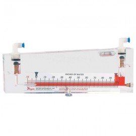 Dwyer 250.5-AF Inclined Manometer Air Filter Gauge (.10-0-1.0"w.c.) with 8" Scale-