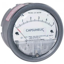 Dwyer 4635B Capsuhelic Differential Pressure Gauge (0-35'w.c.) with Brass Case-