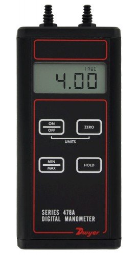 Dwyer 478A-0 Digital Differential Manometer (-4 to 4"w.c.)-