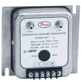Dwyer 607-01 Differential Pressure Transmitter (0-.10" w.c.),-