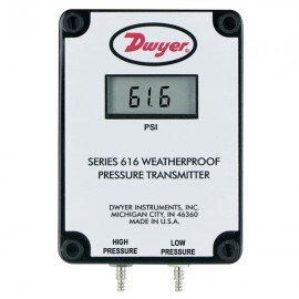 Dwyer 616W-3M-LCD Weatherproof Differential Pressure Transmitter (0-2.5 kPa) with LCD-