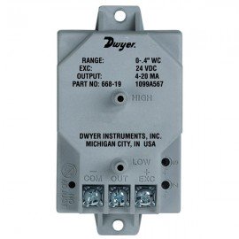 Dwyer 668-8 Differential Pressure Transmitter (0-50&quot;w.c.)-