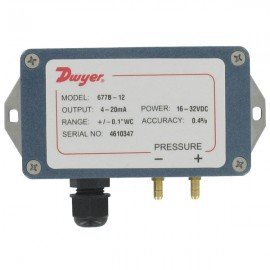 Dwyer 677B-12 Differential Pressure Transmitter (-0.1-0-0.1"w.c.)-