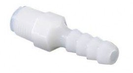 Dwyer A-340 Nylon Adapter, 1/8" NPT to 3/16" Rubber or 1/4" Plastic Tubing-