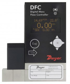 Dwyer DFC-32010-V-ALA2 Digital Flow Controller, 0 to 500 ml/min-