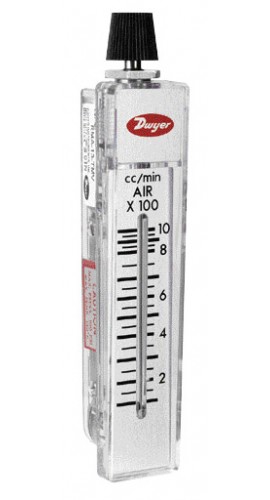 Dwyer RMA-12 Flow Meter, 2" Scale, 50-500 CC/Min Air-