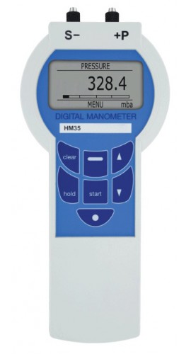 Dwyer Series HM35 Precision Digital Pressure Manometer, 0 to 28&amp;quot; w.c., 0.05% accuracy-