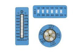 Dwyer KS-0206 Horizontal Temperature Label (331 to 379&amp;deg;F/166 to 193&amp;deg;C) with 6 levels-