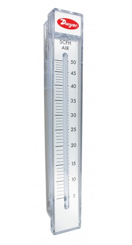 Dwyer RMA-150 Flow Meter, 2&quot; Scale, 10-100 CC/Min, Air, No Valve-