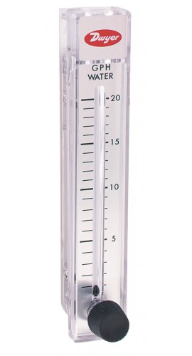 Dwyer RMB-83-SSV Flow Meter, 5" Scale, 1-20 GPH Water, SS Valve-